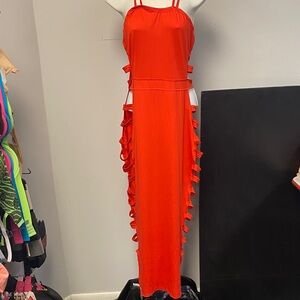 Elegant Red Sleeveless Dress